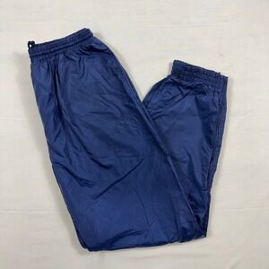 Vintage Nike Track Pants Windbreaker Nylon Joggers Ankle Zip Blue Mens Large L